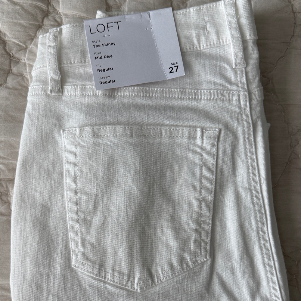 LOFT Women's Crisp White Skinny Jeans